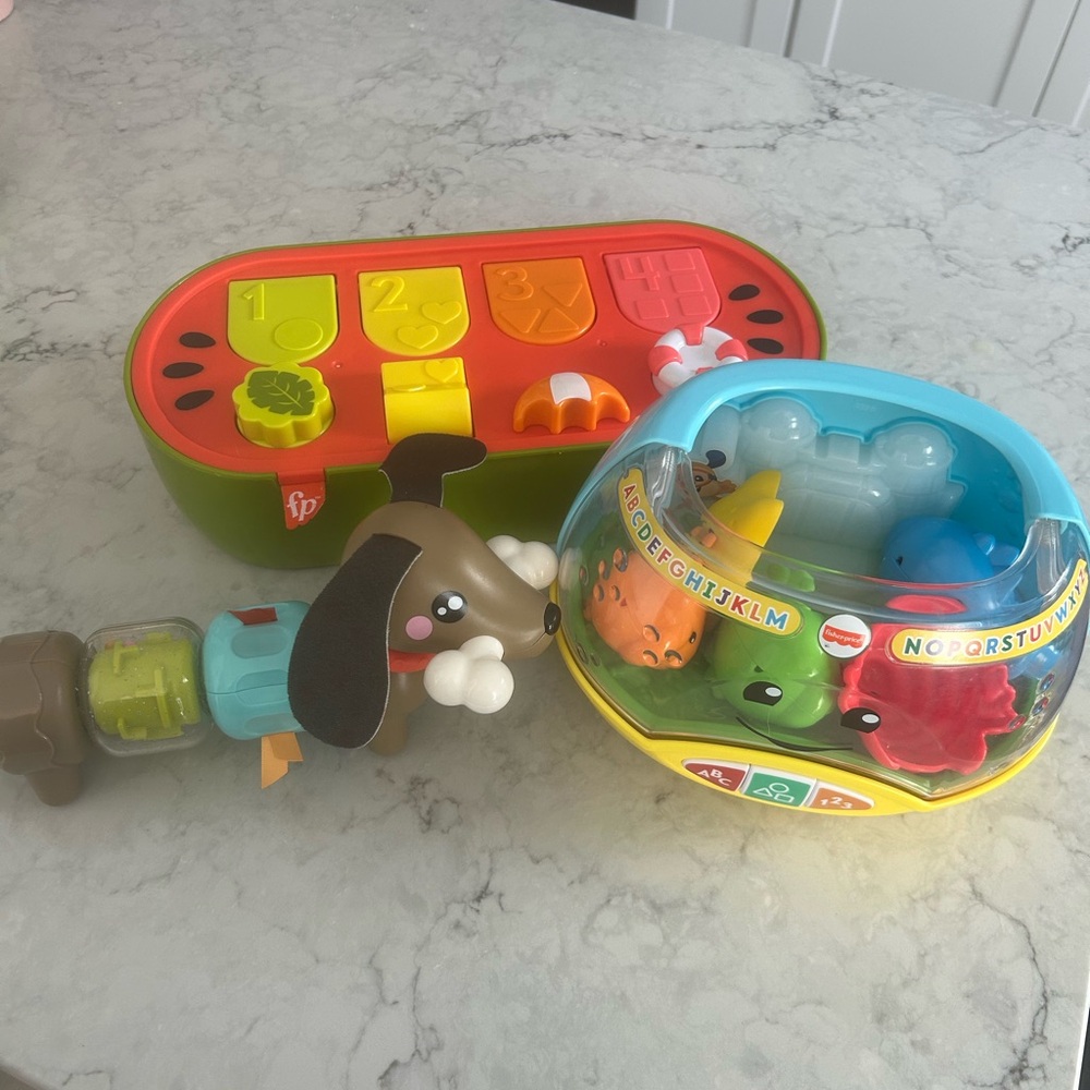 Fisher-Price Blue and Green Learning Toys for Sensory and Musical Play